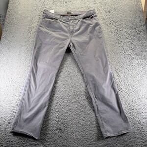 Dockers Pant Men 38x32 Gray Cotton Chino Straight Preppy Business Career Stretch